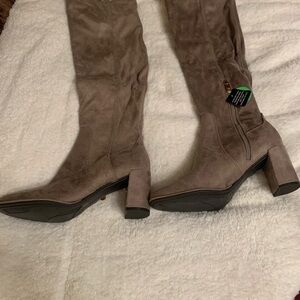 Liz Claiborne Taupe Over the Knee Boots